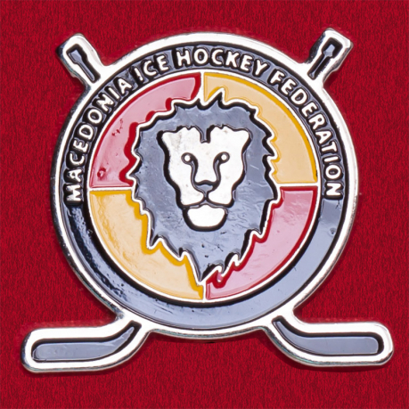 Редкий спортивный коллекционный значок "Федерация хоккея Македонии"