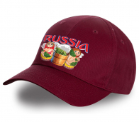 Роскошная бейсболка "Russia" с матрешками. Стильный головной убор из качественного хлопка. Достойный подарок по любому поводу и без!