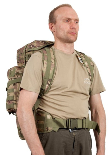 Подарок охотнику - рюкзак с чехлом для ружья камуфляж Multicam