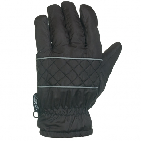 Серые перчатки с вставками на ладонях