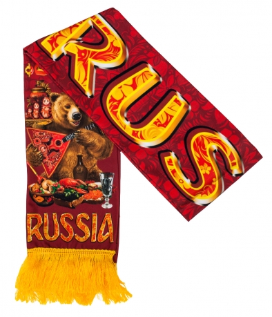 Шелковый шарф "Russia" по выгодной цене