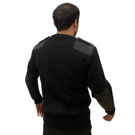 Шерстяной вязанный свитер спецназа черный по лучшей цене