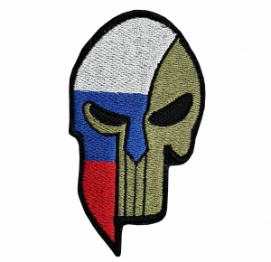 Оригинальный шеврон "Каратель в шлеме Россия"