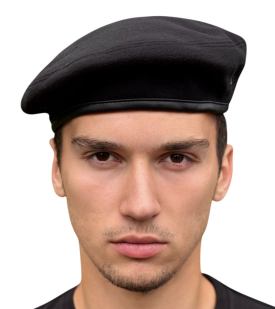 Шовный берет черного цвета