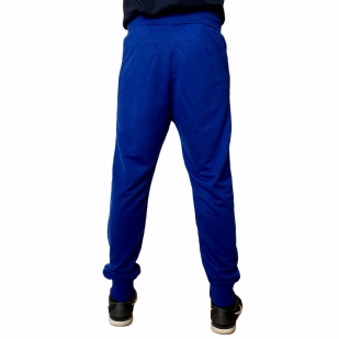 Синие мужские штаны с манжетами на щиколотках