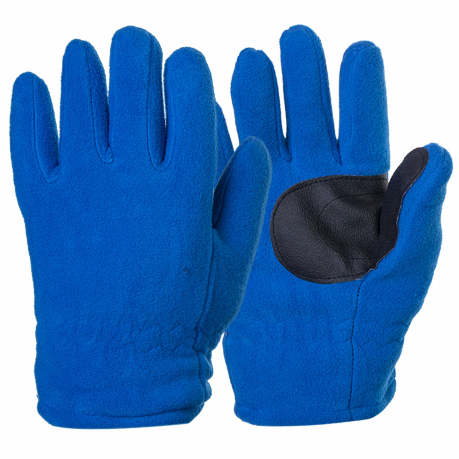 Синие теплые перчатки IGLOOS на флисе с защитой ладони.