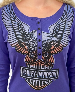 Синяя женская кофта Harley-Davidson
