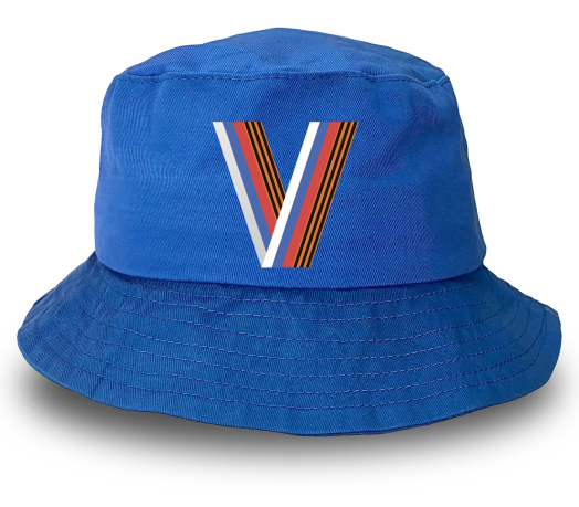 Синяя панама с патриотичным символом V