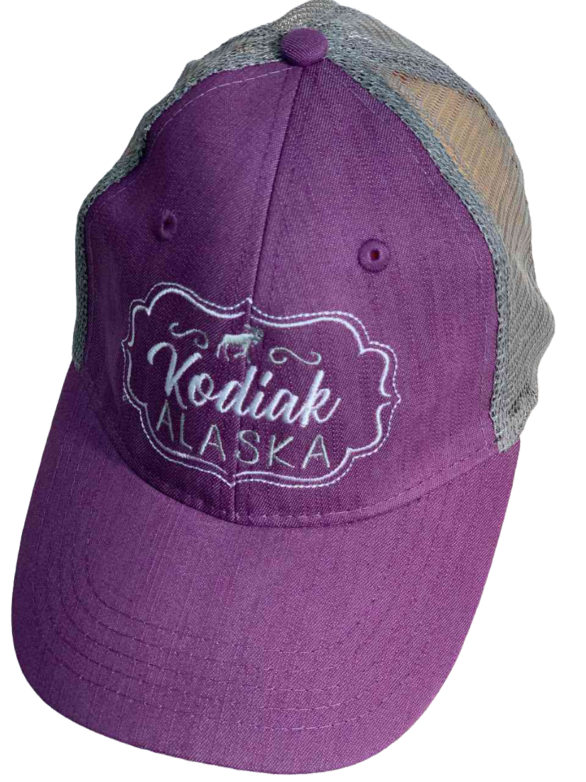 Сиреневая бейсболка с сеткой Kodiak Alaska №6404