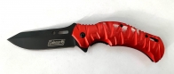 Складной надежный нож Coleman с красной рукоятью