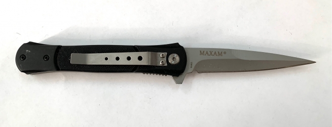 Складной надежный нож Maxam с черной рукоятью