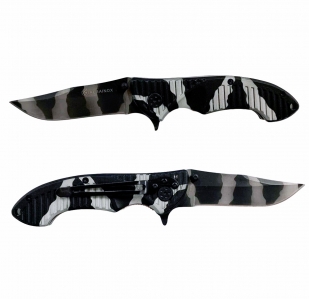 Складной нож Albainox черно-белый камуфляж