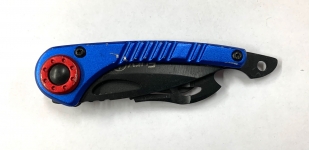 Складной нож Fury с синей накладкой на рукояти