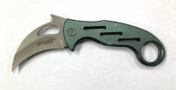 Складной нож-керамбит Haller со светло-зеленой перфорированной рукоятью 