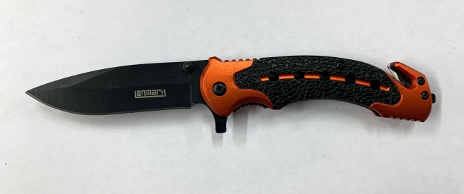 Складной нож Lanmark оранжевыми вставками на рукояти