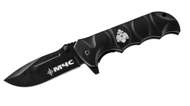 Складной нож "МЧС" с гравировкой купить в Военпро