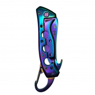 Складной нож с крюком-шкуросъемником Gut Hook Rainbow
