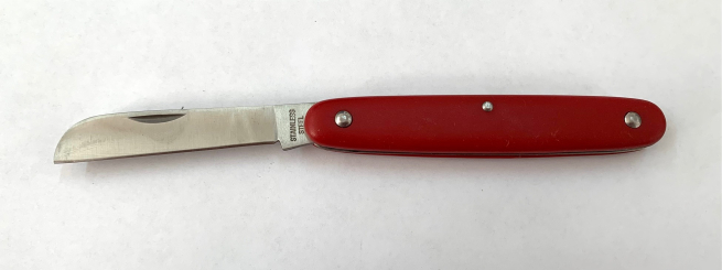 Складной нож Stainless Steel с красной рукоятью