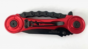 Складной нож Stalnless Steel с красной рукоятью