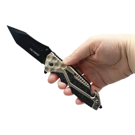Складной нож Tac-Force 987EMT со стропорезом и стеклобоем 