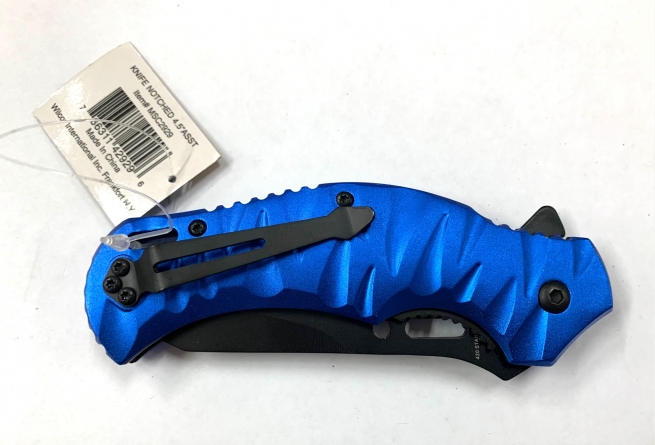 Складной нож Wilcor с синей рукоятью