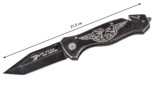 Складной охотничий нож с гравировкой "Ни пуха, ни пера!" - длина