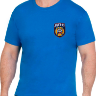 Сочно-синяя мужская футболка ДПС