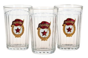 Советские гранёные стаканы "Гвардия" по выгодной цене