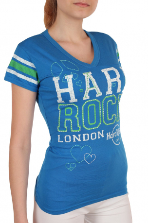 Спортивная женская футболка Hard Rock® London - вид спереди