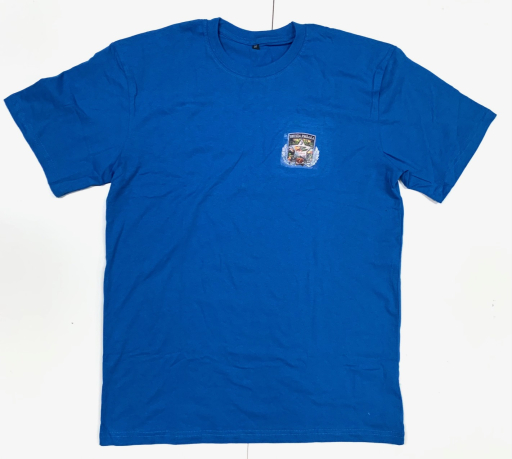 Стильная мужская футболка Звезда Рыбака василькового цвета
