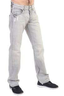 Стильные мужские джинсы из светлого денима