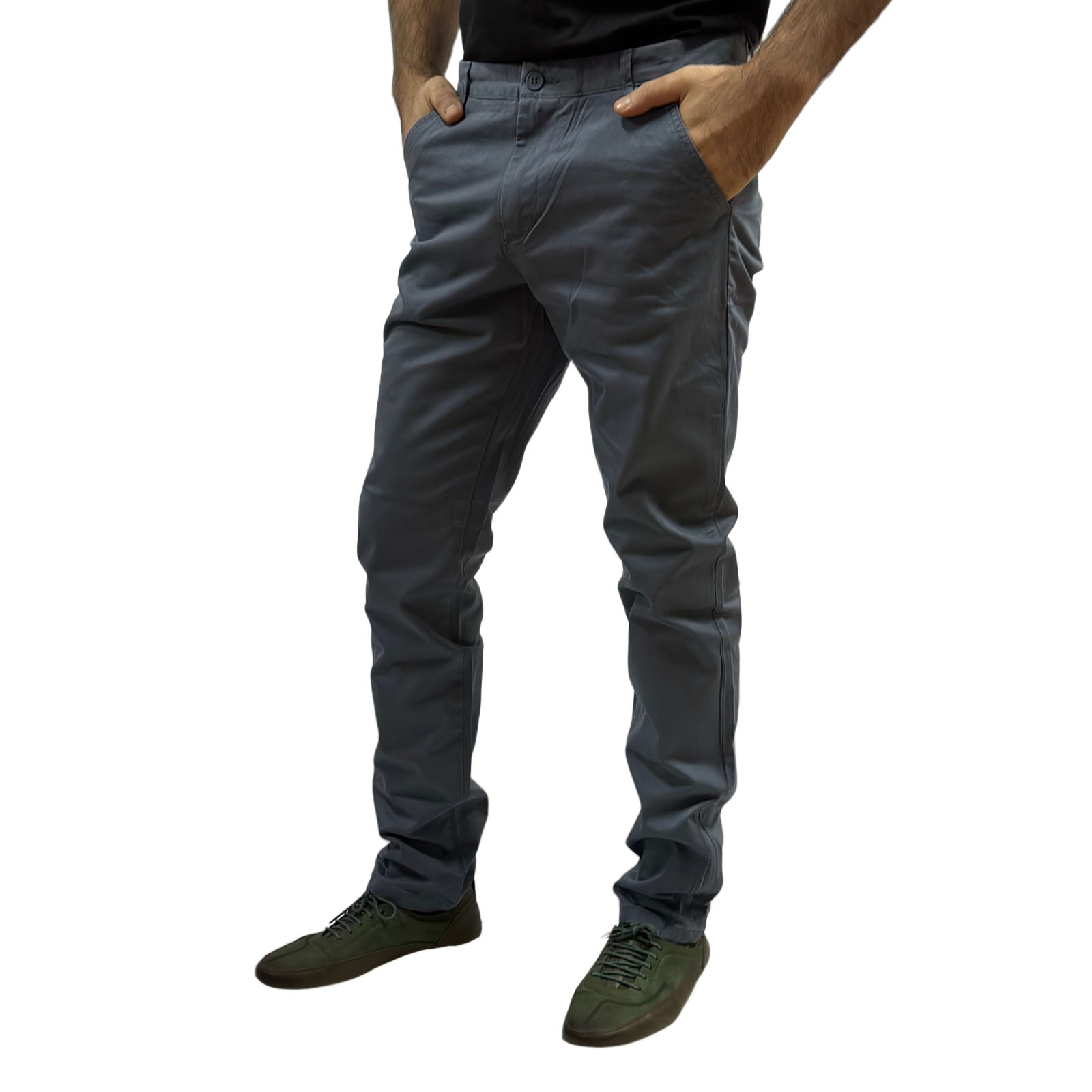 Стильные мужские брюки серо-голубые №25