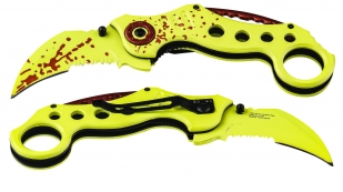 Стильный нож-керамбит Tiger-USA (желтый)