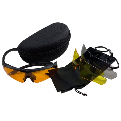 Стрелковые очки Wiley UV400 со сменными линзами