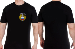Строгая мужская футболка с нашивкой ФСО России купить по приемлемой цене