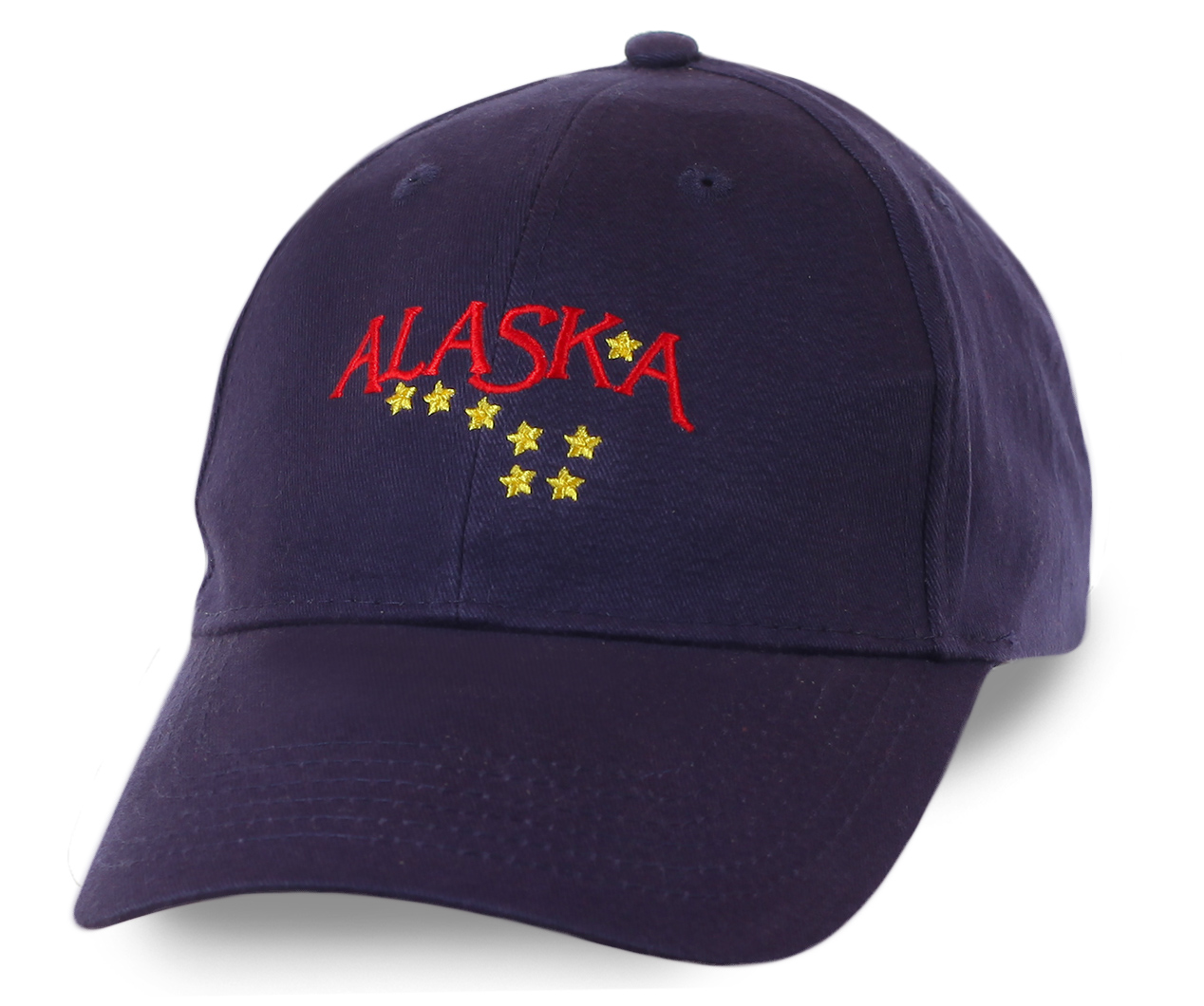 Строгая темно-синяя бейсболка Alaska с вышитыми звездами - безупречное качество №20234 ОСТАТКИ СЛАДКИ!!!!