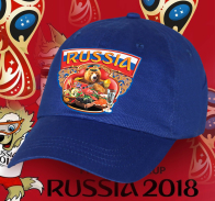 Суперпатриотическая кепка Russia с ярким принтом символом России - Медведем! Замечательный подарок и сувенир из России. Эксклюзив от Военпро