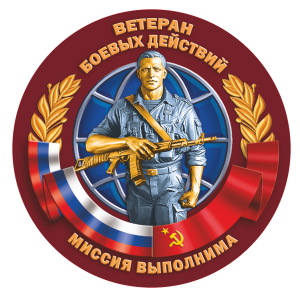 Сувенирная наклейка Ветерану боевых действий