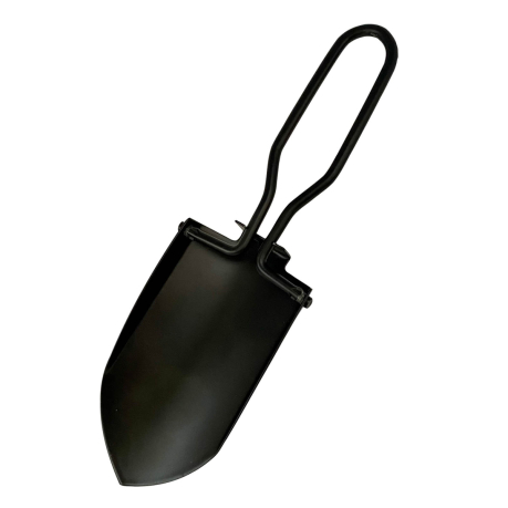 Сверхкомпактная саперная складная лопата-совок в чехле (черная)