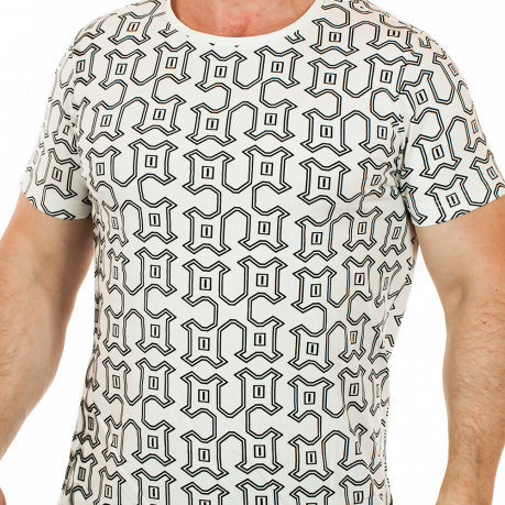 Светлая мужская футболка SPLASH с геометрическим принтом. ХИТ этого лета!