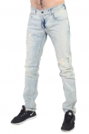 Клубные мужские джинсы с потёртостями