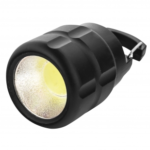 Светодиодный фонарик-карго COB с карабином (черный)