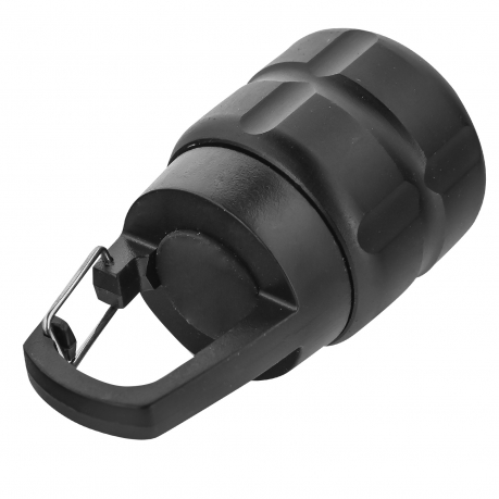 Светодиодный фонарик-карго COB с карабином (черный)