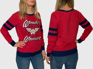 Женский красный свитшот Wonder Woman