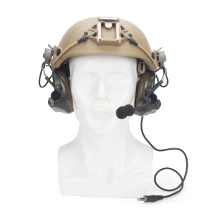 Тактические активные наушники с адаптером под шлем и шумоподавлением ZTAC Peltor COMTAC II для спецоперации