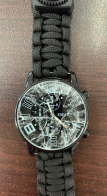 Тактические часы с функциональным браслетом из паракорда 