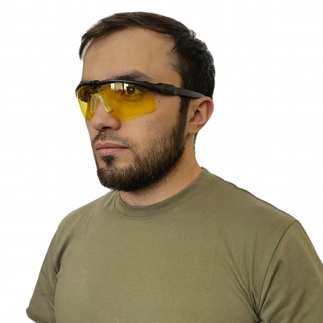Тактические стрелковые очки с защитой UV 400 желтые