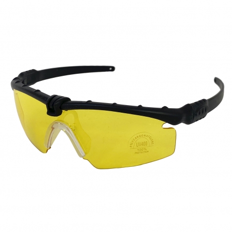 Тактические стрелковые очки бойца спецоперации с защитой UV 400 желтые 