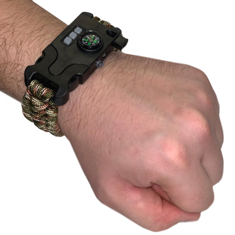 Тактический браслет из паракорда с компасом