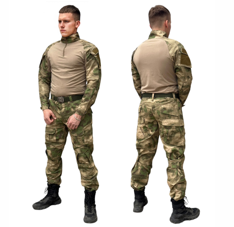 Тактический фронтовой костюм (защитный камуфляж) в комплекте с наколенниками 